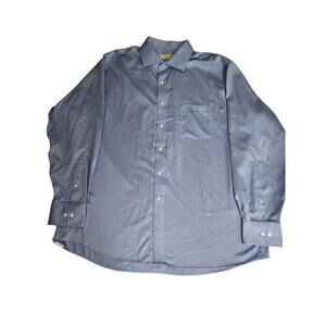 Michael Kors blue dress shirt Size 17 1/2 34/35 Business Office Formal